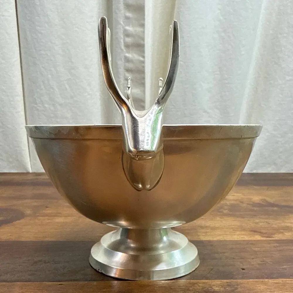 Crate and Barrel Metal Small Reindeer Candy Snack Bowl Christmas Holiday India